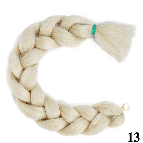 Difei syntetiske 82 " jumbo fletningshår skridtfletninger ren farve blå pink lilla fletning hair extensions: #17
