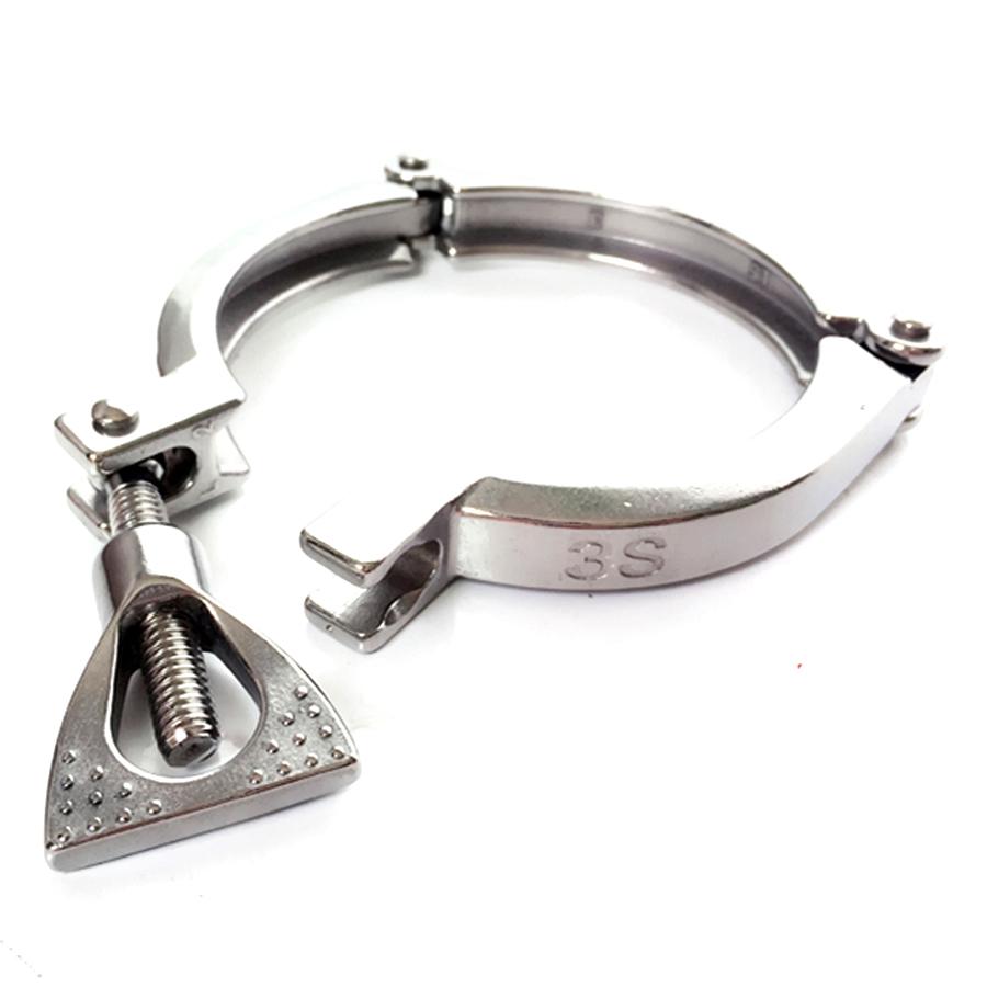 2" Tri Clamp 304 Stainless Steel Threee Section Sanitary Fitting 64mm Ferrule OD Fit 51mm Pipe OD For Homebrew Beer