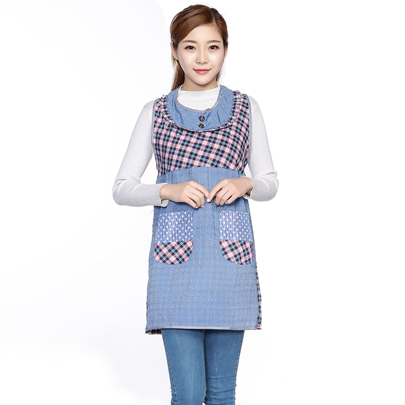 Aprons for the Kitchen Simple Washed Cotton Uniform Aprons for Woman Lady's Kitchen Cooking Coffee Shop apron for chef: 5