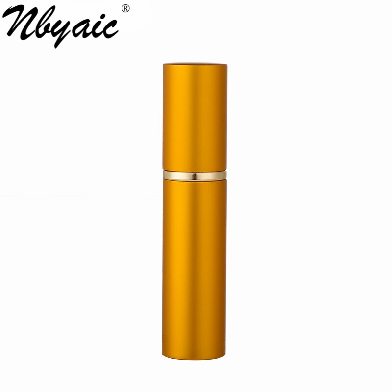 Nbyaic perfume bottles, 5ml portable high-end sample glass, empty bottle dispenser, travel small spray bottle 1pcs: Gold