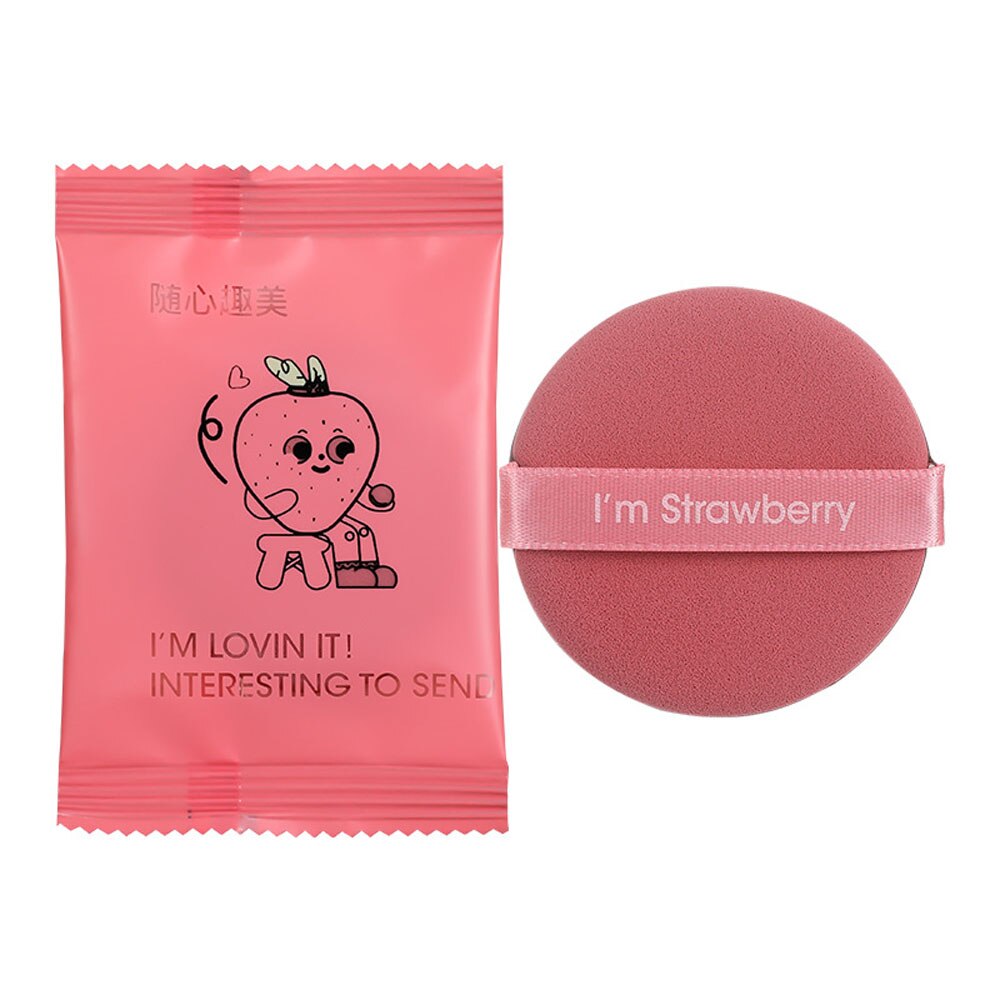 Round Shape Soft Cosmetic Puff Facial Face Body Powder Foundation Puff Portable Makeup Foundation Sponge: pink Round Shape
