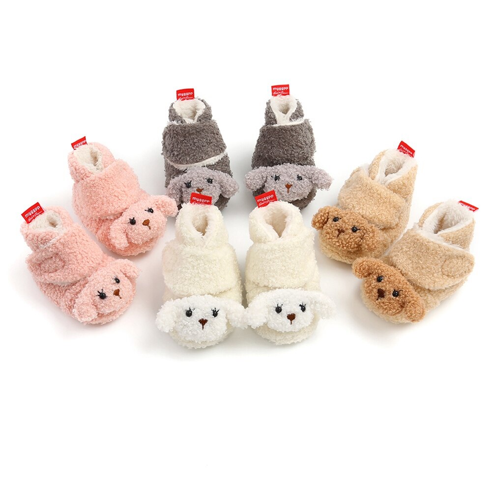 Baby Snowboots Winter Baby Jongen Meisje Schoenen Zachte Zool Leuke Eerste Wandelaar Peuter Pluche Prewalker Fleece Laarzen Laarzen Voor baby