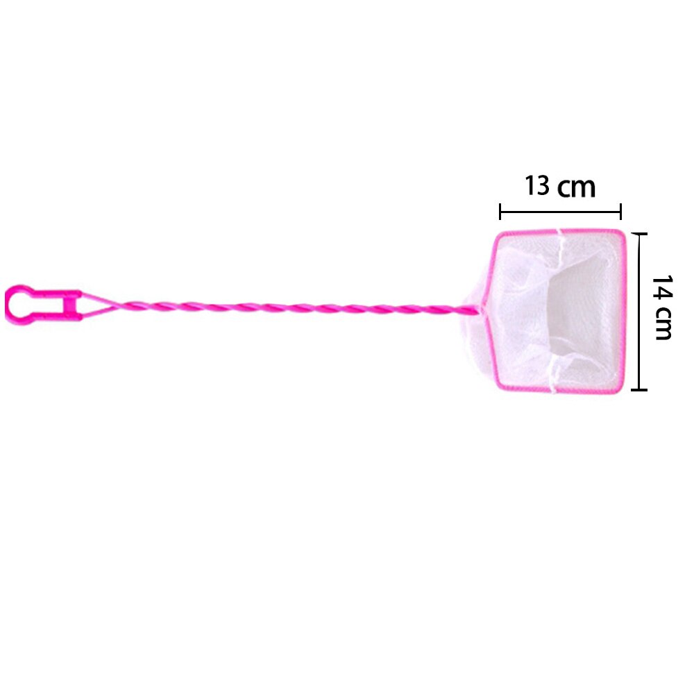 1 pc Pink Large Aquarium Fish Net Catcher Water Tank Small Big Fish Mesh Tropical Cold Water Net with Long Handle: Blue