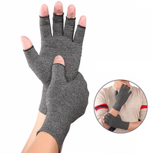 1 Paar Vrouwen Mannen Katoen Elastische Hand Artritis Gewrichtspijn Opluchting Handschoenen Therapie Open Vingers Compressie Handschoenen