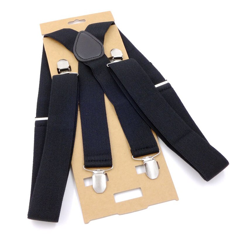 Mann bukseseler bredde 3.5 centimeter suspensorios para hombre justerbare seler kvinner populær 4 klips ensfarget: 02