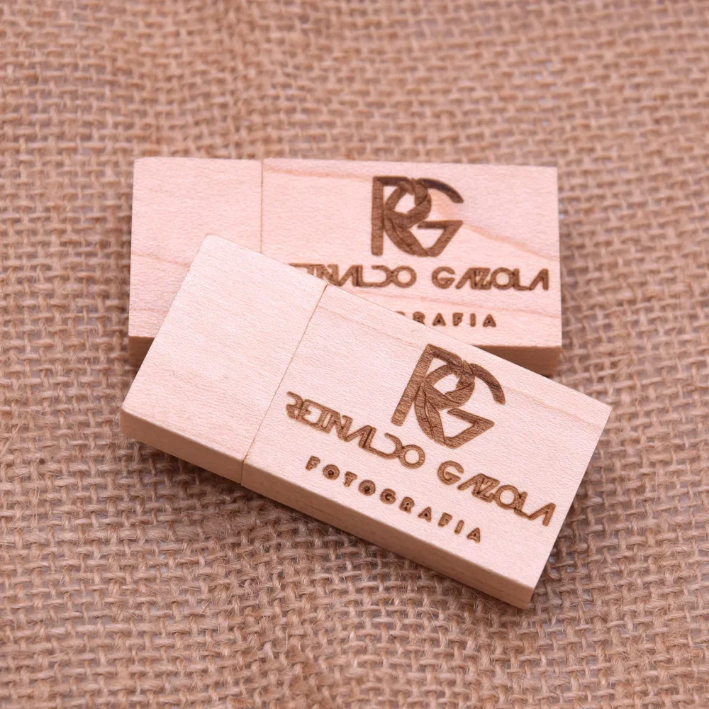 20 unids/lote, , unidad Flash USB 2,0 de madera, 128GB, 64GB, 32GB, 16GB, 8GB, memoria Stick, fotografía, de boda, logotipo personalizado gratis