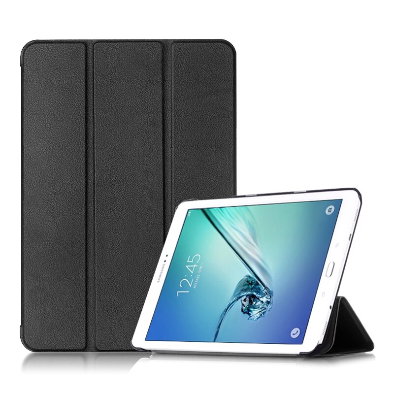 Coque de protection pour tablette Samsung Galaxy Tab S2 9.7, étui magnétique, T810, T815, T813, 9.7 pouces: black
