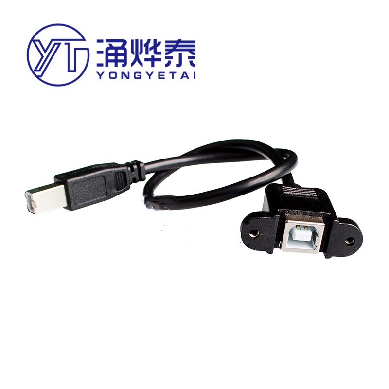 Print port USB B extension cord with screw holes can be fixed USB print port extension cable male to female