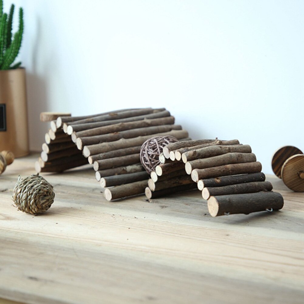Holz Zaun Brücke Spielzeug Hamster Guinea Schweine Igel Kleine Ebene Haustier KäFeige Dekor