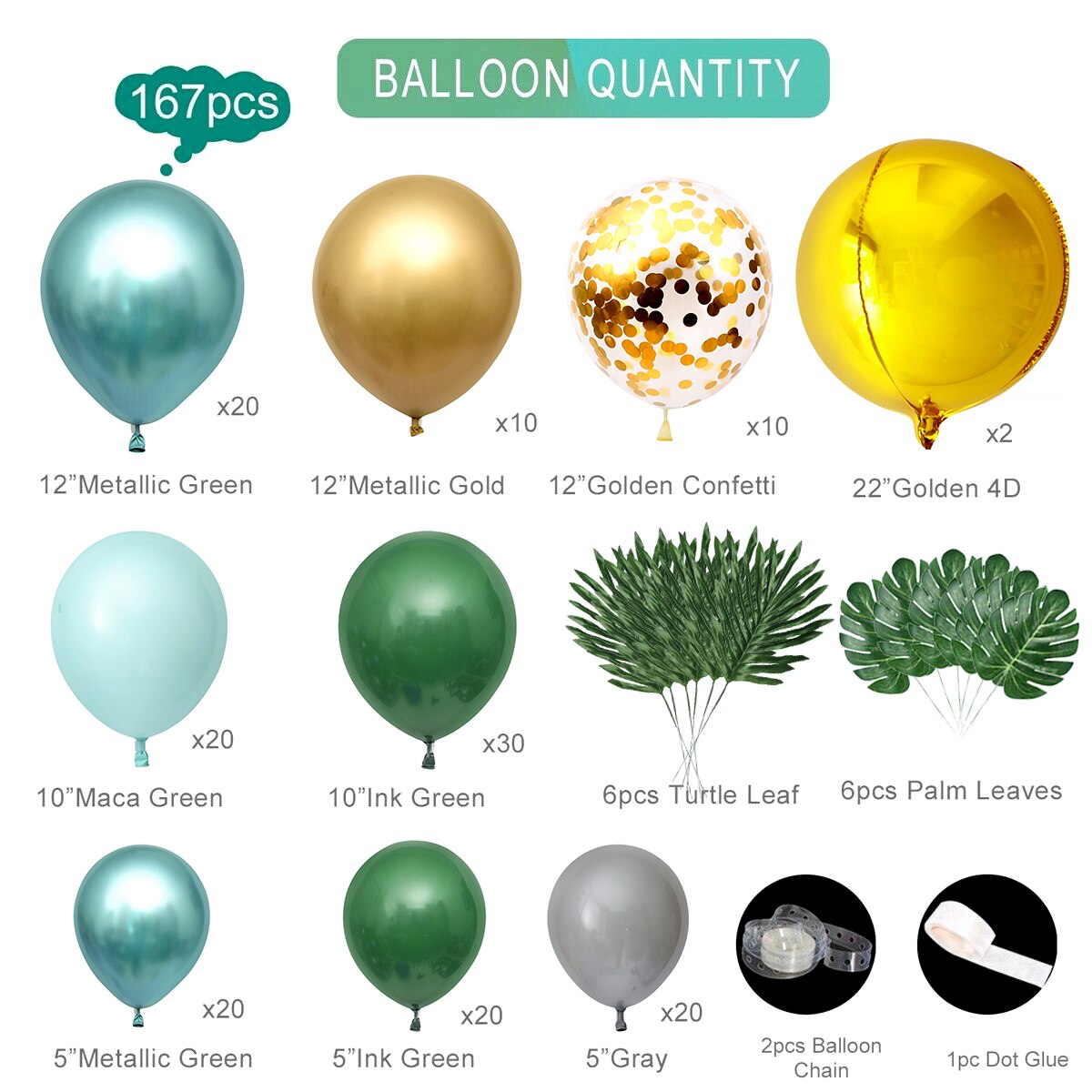 167 sztuk zielone balony łuk safari dżungla impreza balon dekoracje na przyjęcie urodzinowe dla dzieci balony ze zwierzętami girlanda wystrój niemowlę prysznic