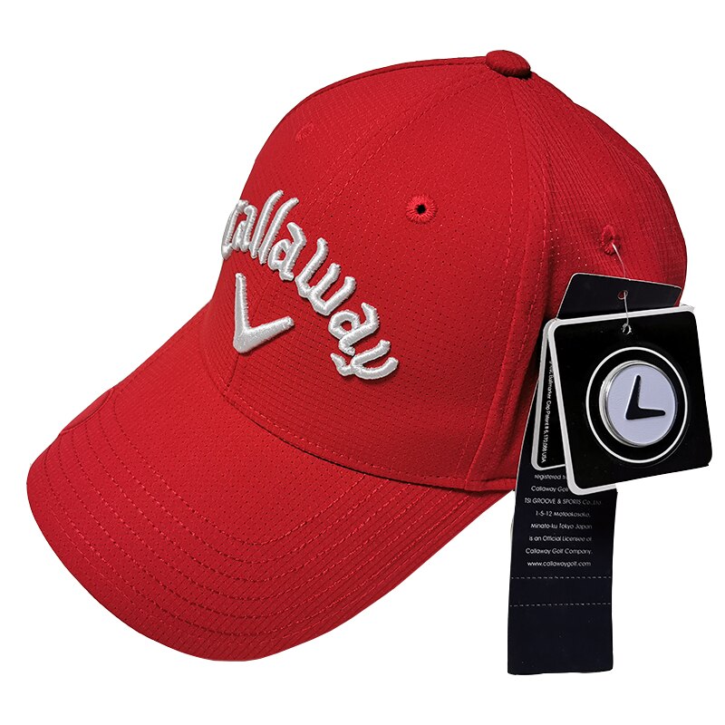 sombrero de Golf para hombre, gorros deportivos para el sol: Rojo