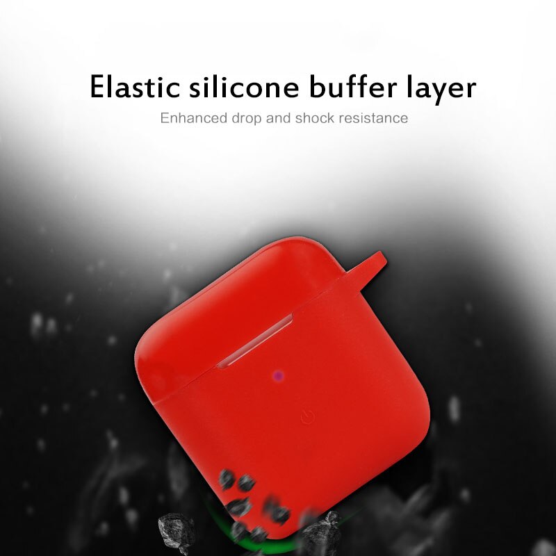 Anti-fall Dust-proof Protective Cover Silicone Case With Carabiner For QCY T8 Wireless Bluetooth Earphone