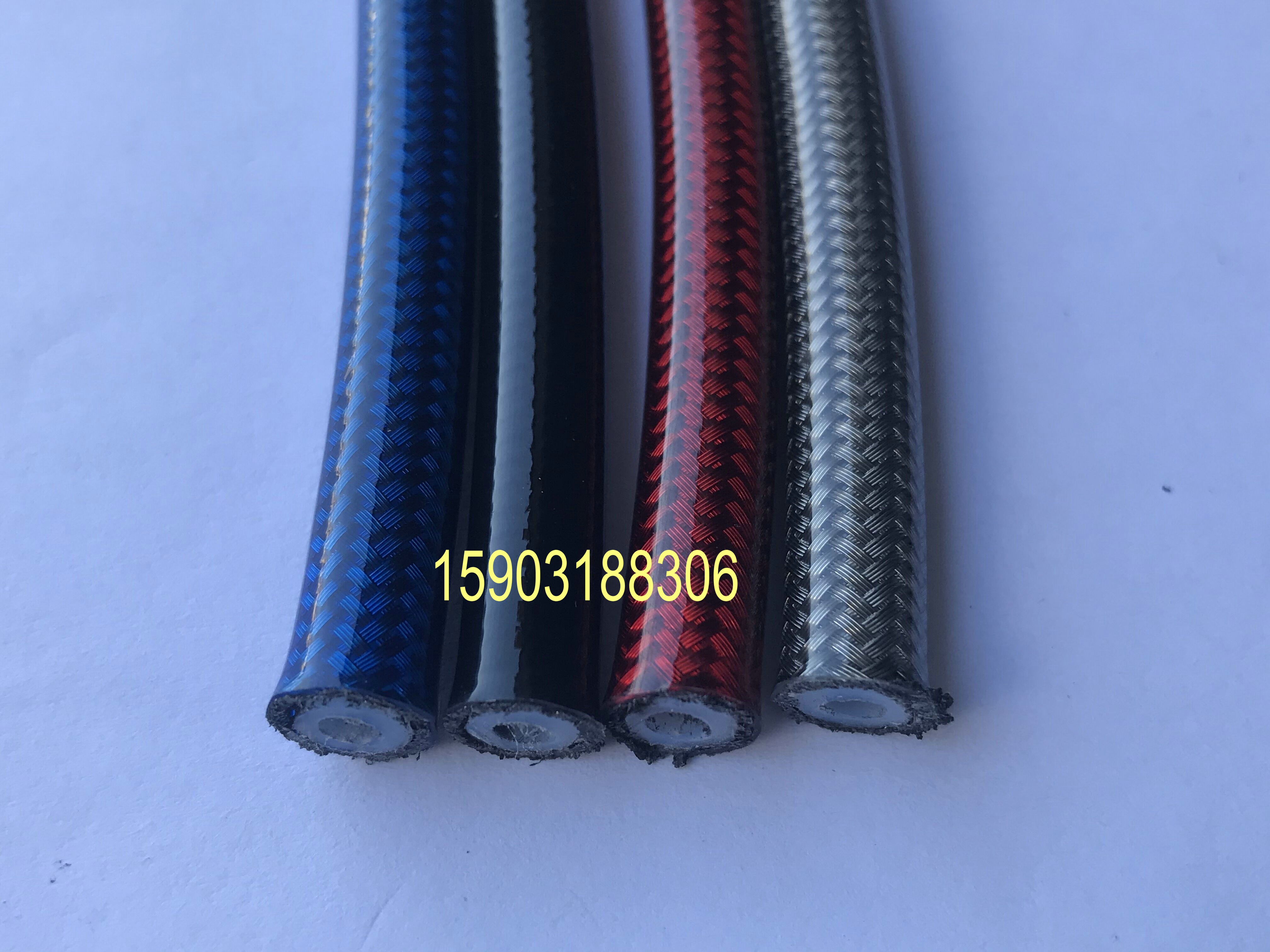 AN3 Automotive motorcycle 1/8" 304 stainless steel wire ptfe braided PVC covered brake line fuel line 1M