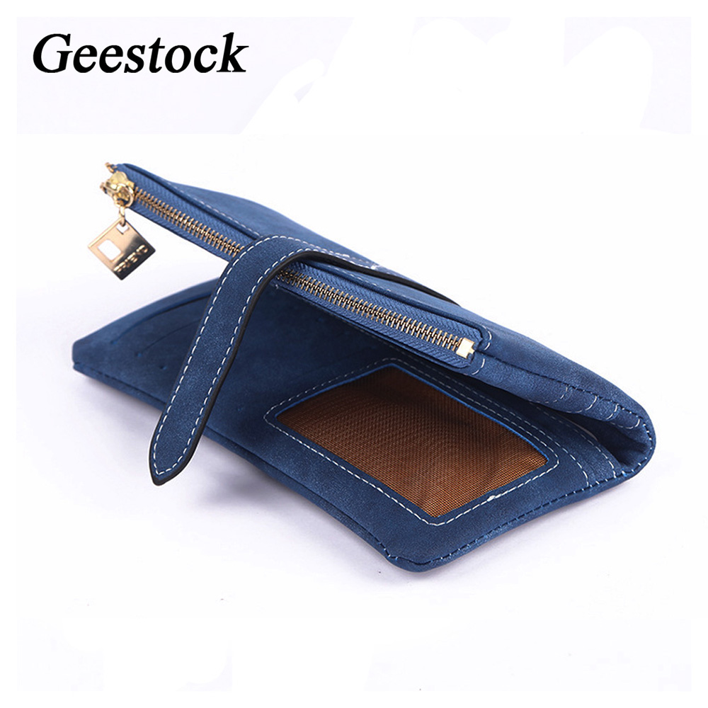 Geestock Vrouwen Lange Wallet Voor Pu Matte Anti-Diefstal Kaarthouder Dame Lederen Suede Retro Portemonnee Vrouwelijke Portemonnee handtas