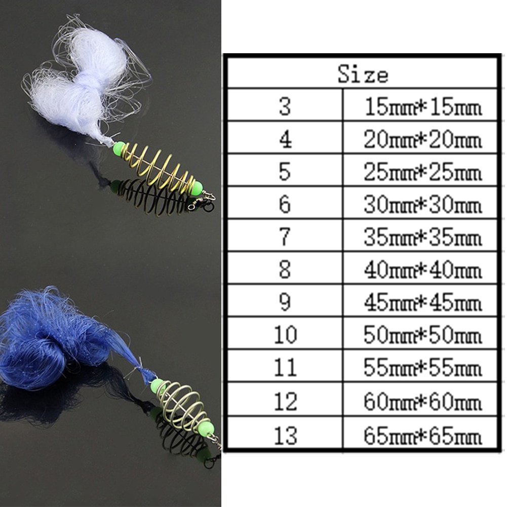 1Pc Copper Spring Shoal Netto Kleine Mesh Verrekening Lichtgevende Kralen Swivel Vissen Tools Netto Voor Shoal