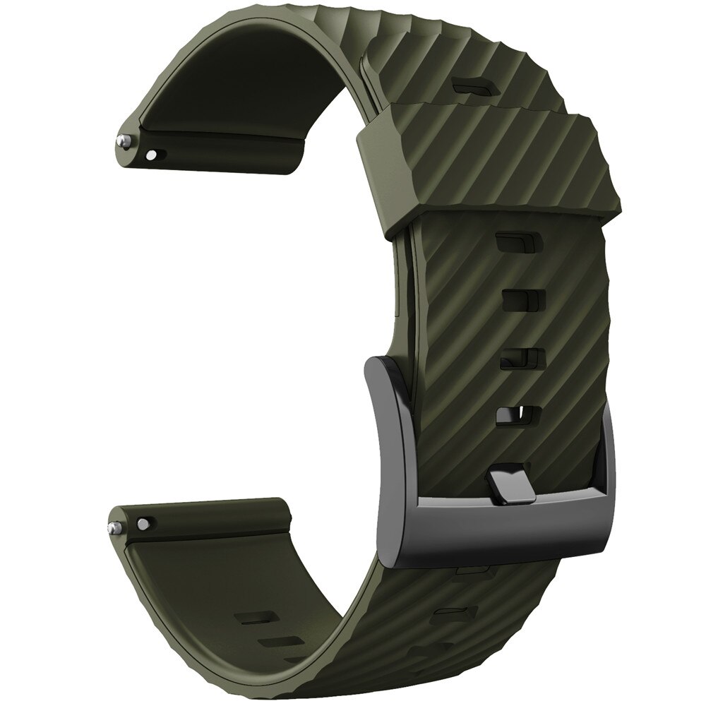 24mm urheilu silikoniranneke suunto 9 baro suunto 9 ranneke suunto 7/d5 kello rannekello ja rannekoru vaihda tarvikkeita: Armeija