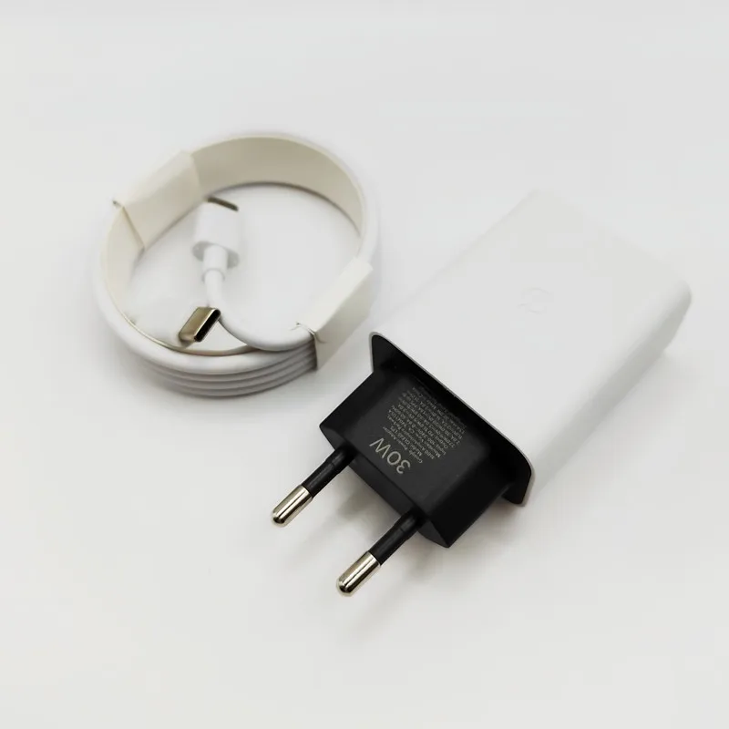 Cargador USB-C rápido PD de 30W para Google Pixel 9A 8A 7A 6A 5 Adaptador de carga de pared Compatible con dispositivos USB-C Cable USB C a C de 1M: UE
