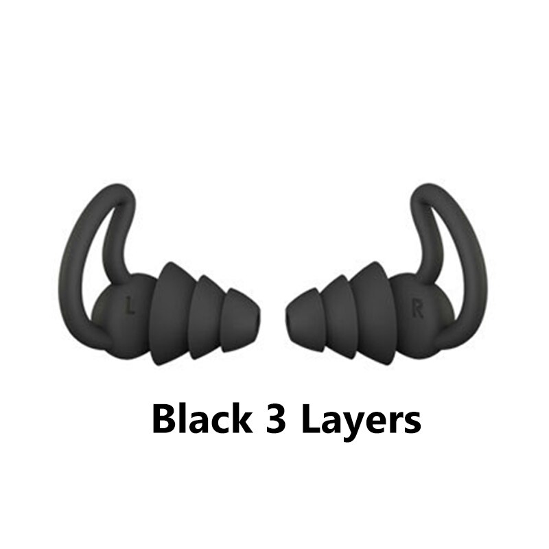 Comfort Slapen Oordopjes Ruisonderdrukking Slaap Soft Oordopjes Noise Cancelling Ear-Bescherming Afscherming Werk Reizen Muziek Noise: black3