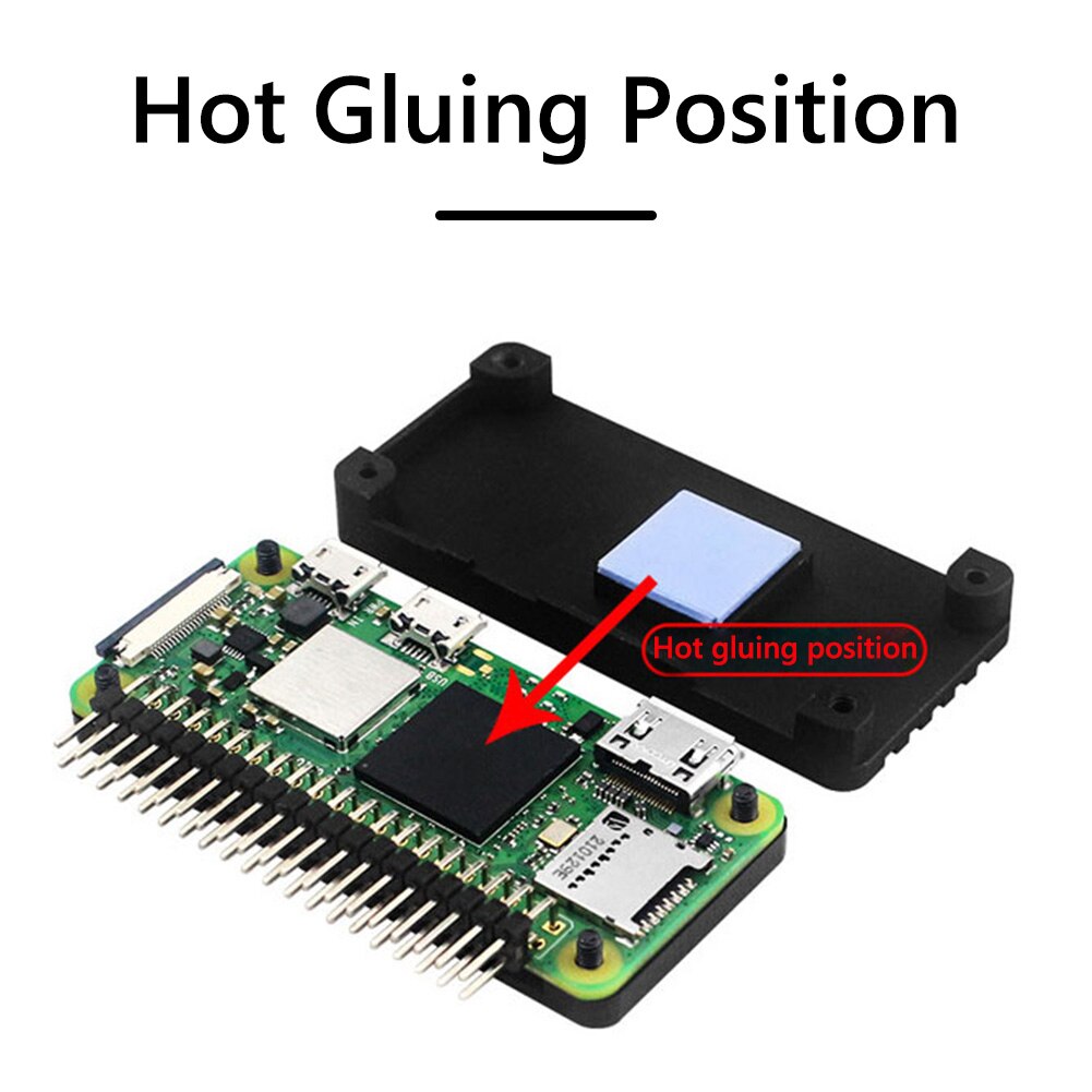 For Raspberry Pi Zero 2 W Aluminum Case CNC Armored Shell with Heatsink Header Passive Cooling Case for Pi Zero 2W Accessories