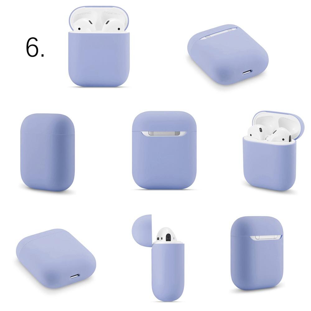 Slim Silicone Oortelefoon Case Voor Apple Airpods Case Cover Voor AirPods Draadloze Opladen Box Ultra Dunne Voor AirPods Protector Case