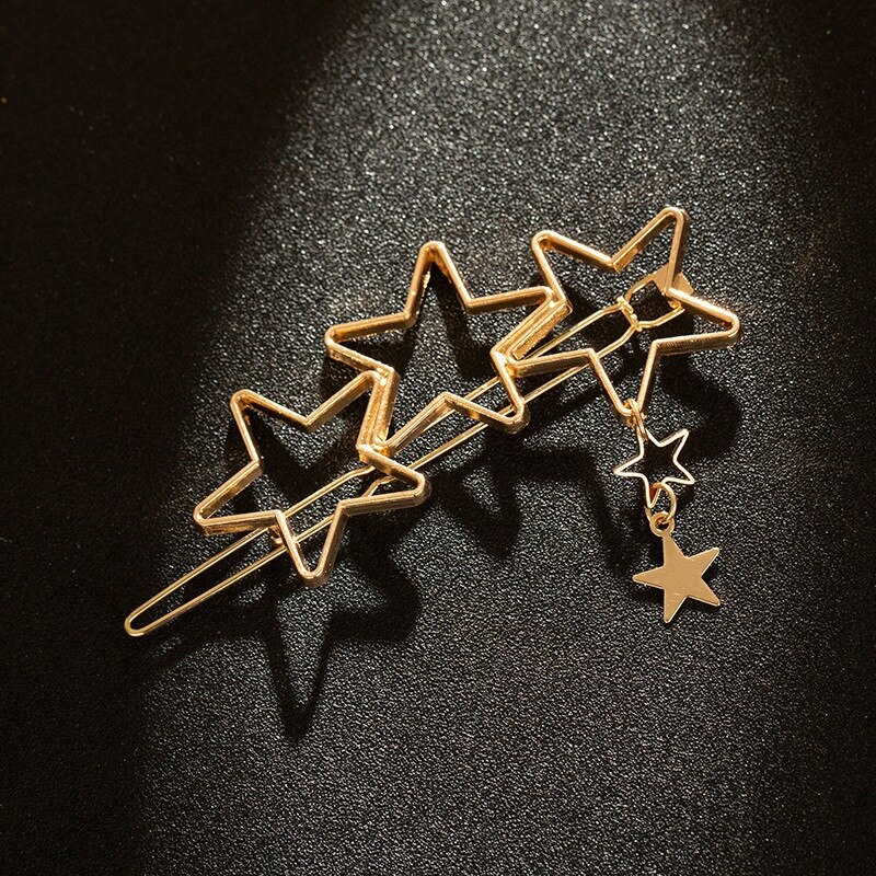 Metalen Liefde Hart Haar Clips Hollow Star Haarspeld Haar Pin Vrouwen Haar Accessoires Hearwear Goedkope