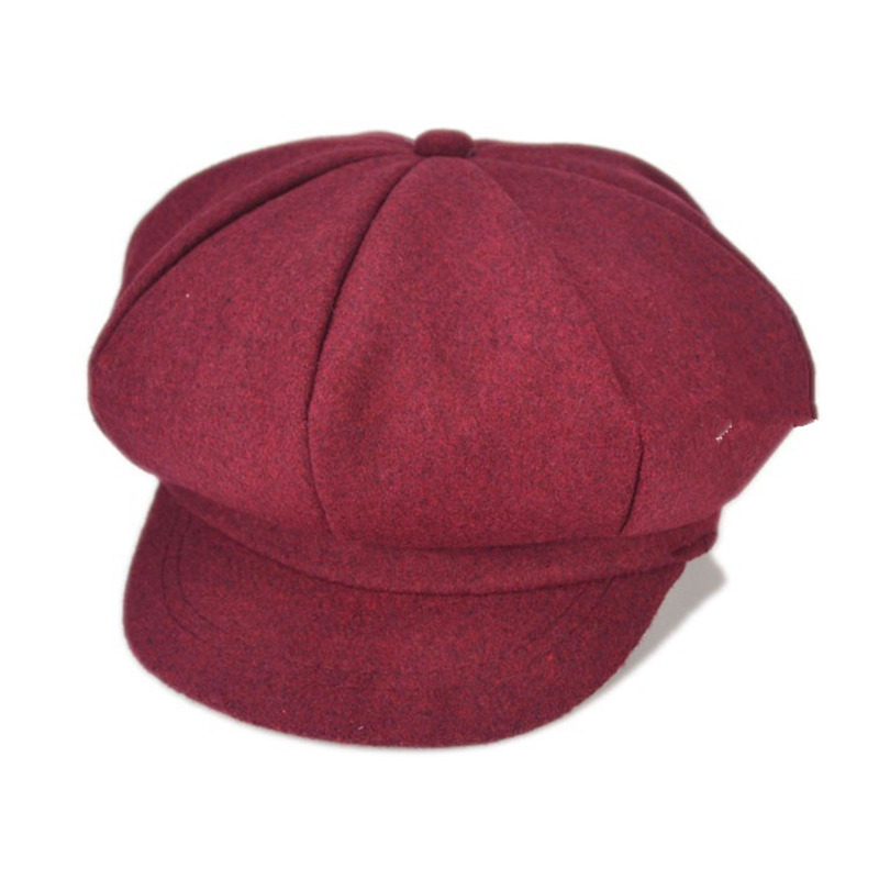 Boina plana para bebé, niño y niña gorro para, gorro plano, color rojo, negro, gris, 2-6 años