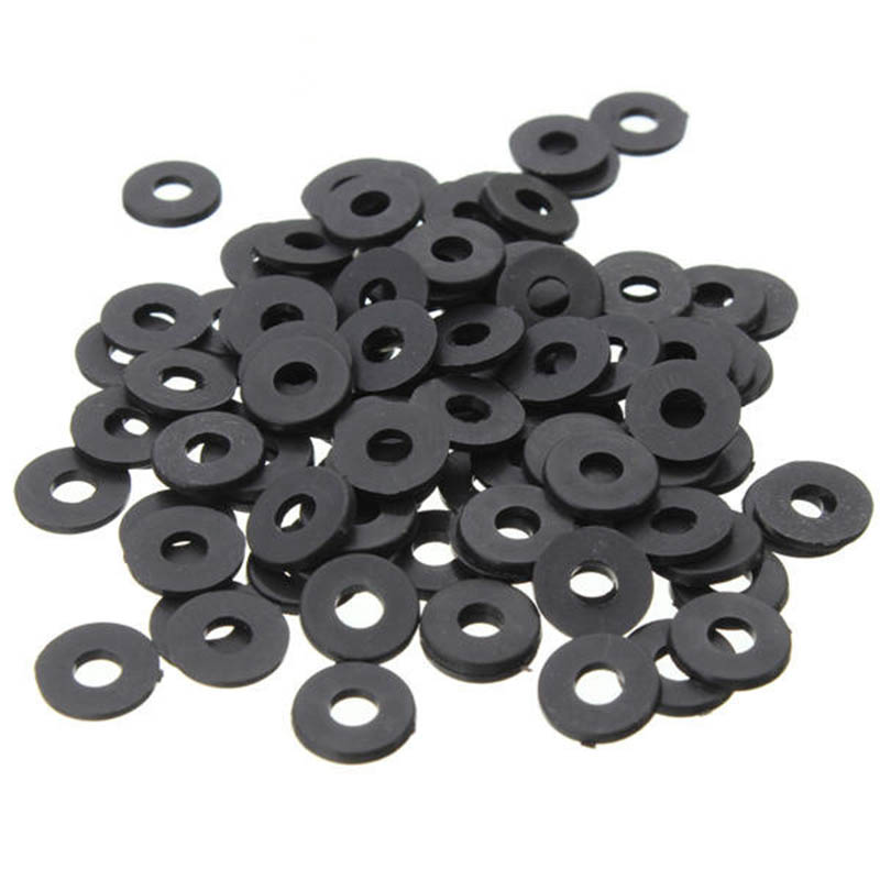 100 Pièces Entretoises/rondelles Nylon M3 X 6mm X 1mm - Isolantes, Blanc, Uxcell