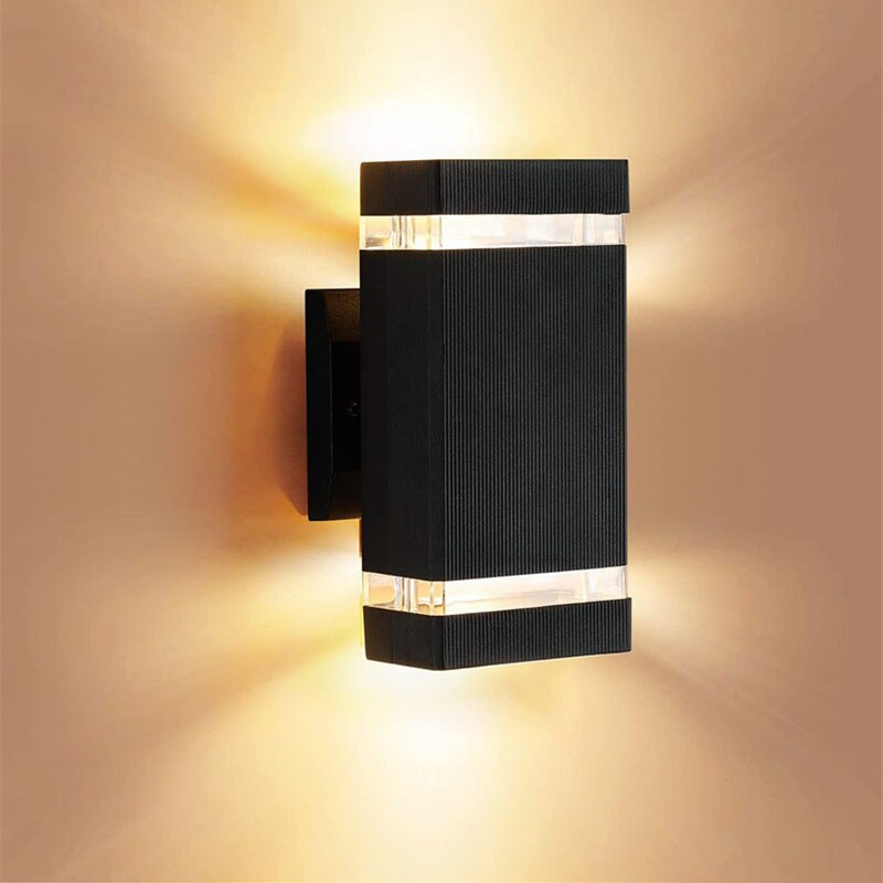 Outdoor IP65 Up Down Led Wall Lampen Waterdicht 5W/10W GU10 Acryl Blaker Tuin Veranda Trap Gangpad wandlampen Armatuur AC85-265V