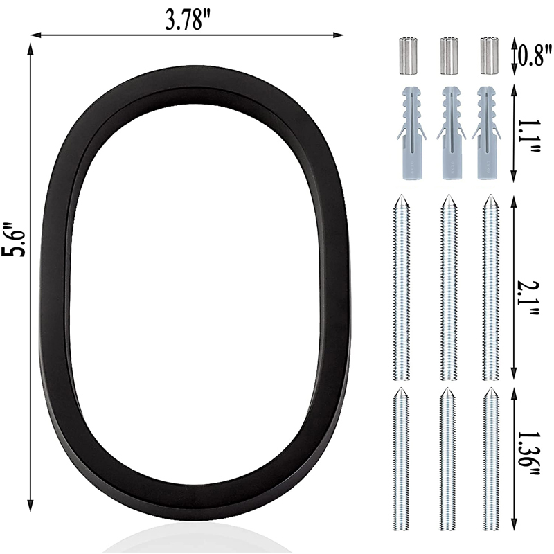 5,6 inch appartement deurnummers waterdicht zinklegering straat brievenbus huisadresborden zwart modern huis drijvende plaat cijfer: Olive