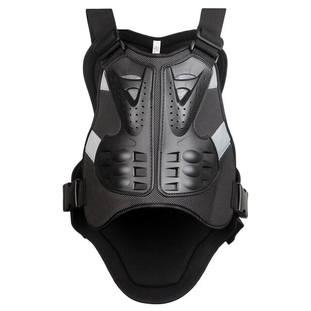 Black Motorcycle Vest Back Support Guard Men Protector Free size Clothing Moto Motorbike Skiing Body Back Protection: Default Title
