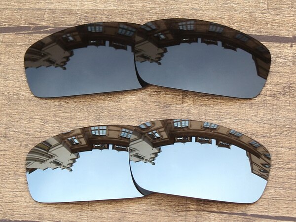 Vonxyz 20+ Color Choices Polarized Replacement Lenses for-Oakley Monster Pup Frame: Black and Chrome