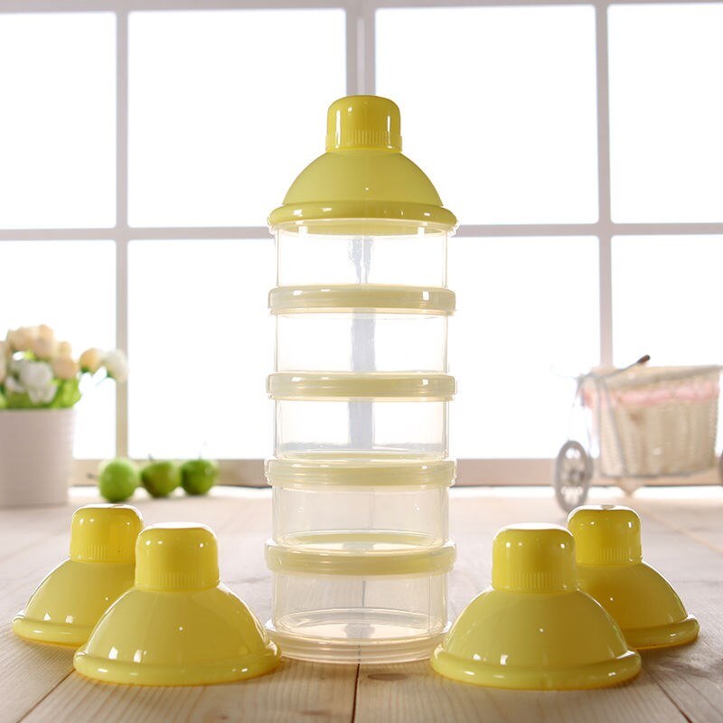 3/4/5 layers Baby Feeding Box Milk Powder Formula Dispenser Feeding Food Container Storage Bottle Toxic-free for Infant Kids
