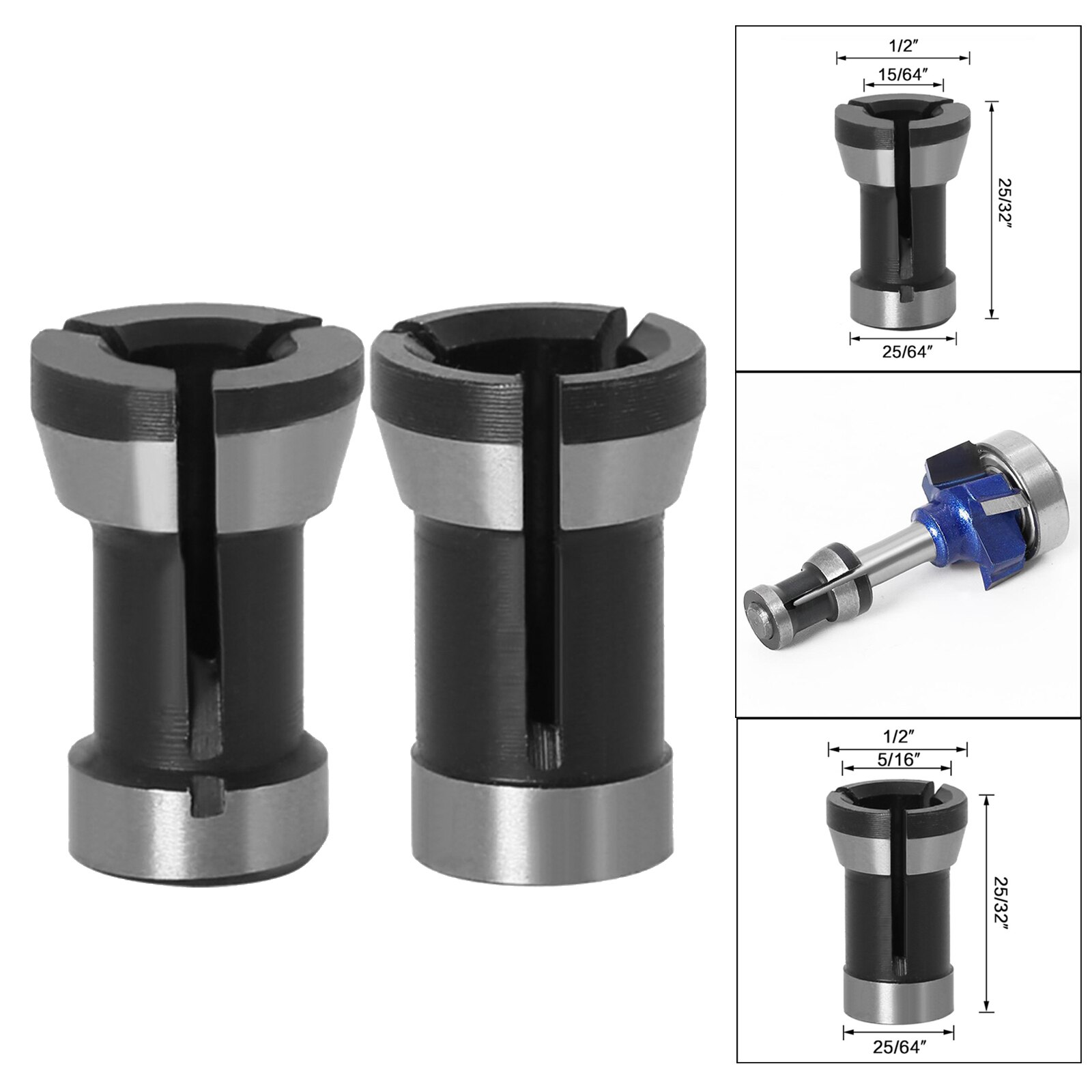 Chuck Collet Router Bit Chuck Adapter for Engraving Machine Wood Router Milling