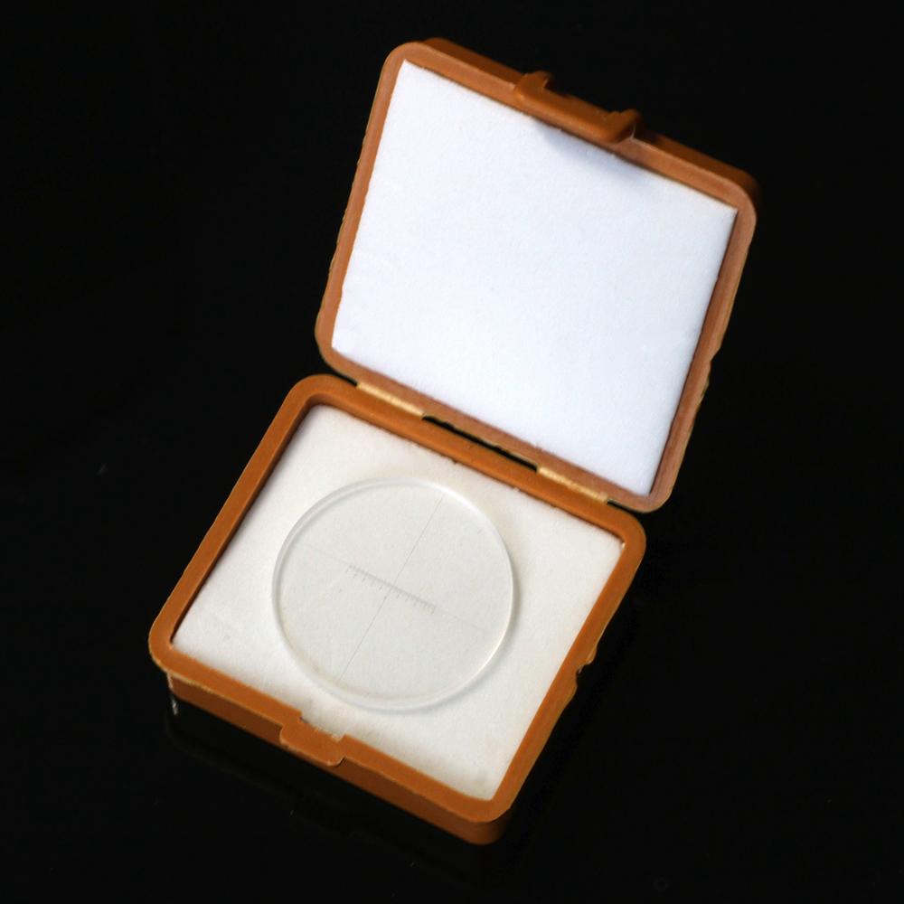 Diameter 24 mm Microscope Eyepiece Micrometer Cross Reticle DIV 0.1 mm Calibration Slide X=Y=10 mm Scales for Microscope