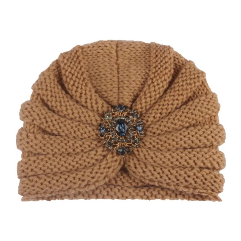 Herfst winter kinder gebreide muts capuchon baby wollen muts met boorcombinatie outdoor warme gebreide muts