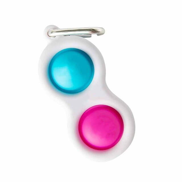 Bambini adulto semplice fossetta fidget toy creativo grasso cervello mini fossetta giocattolo regolatore di pressione Controller giocattolo educativo: Blue and Rose