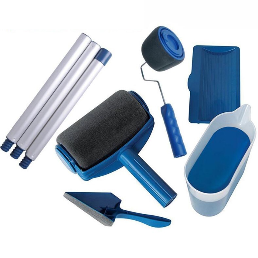 Coureur de peinture Pro rouleau brosse poignée outil coupe-bordures salle peinture murale maison jardin outil rouleau peinture ensemble de pinceaux + rallonge pôle