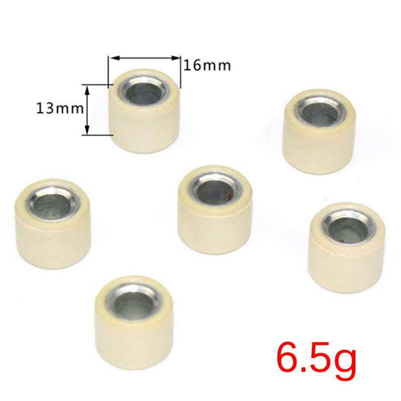 6Pcs GY6 50 80cc Driving Wheel Variator Roller Modified Scooter Engine Parts: A