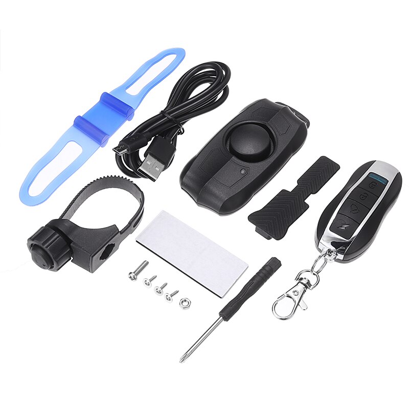 Bike Anti Lost Reminder Anti-theft Alarm Bicycle E-Bike Horn Wireless Remote Control Vibration Alarm Siren Cycling Accessories