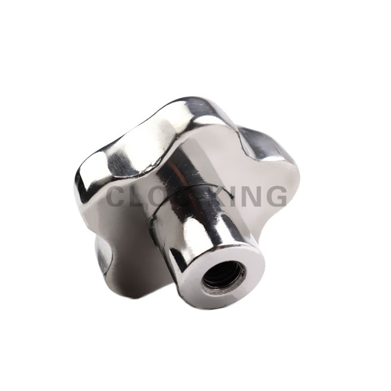 M6/8/10/12/14mm Stainless Steel 304 Female Thread Star Knob Handles Star Shaped Through Hole Clamping Nuts Knobs Plum hand wheel