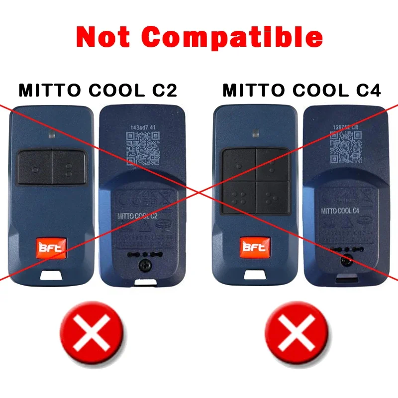 BFT B RCB02 RCB04 MITTO 2 4 télécommande 433MHz Code roulant BFT MITTO2 MITTO4 RCB 02 04 KLEIO télécommande de porte de Garage