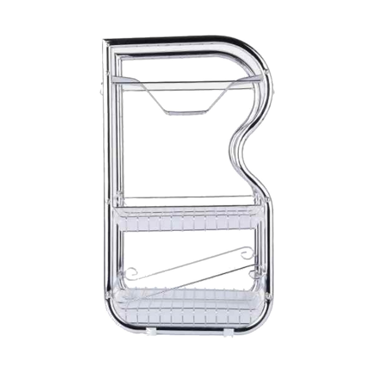 3 Layer Chrome Alloy Kitchen Over Sink Dish Drying Rack Insert Storage Organizer Drainer Cutlery Holder Drip Kitchen Storage