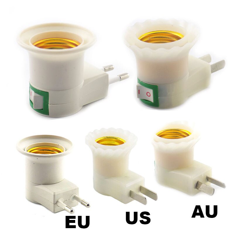 3 In 1 E27 Socket, 3 In 1 Socket, Adjustable Socket Splitter, White