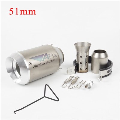 Carbon Fiber Escape System with DB kille Universal 51MM 60MM AR Austin Racing Motorcycle Exhaust Pipe For GSXR600 Z1000 ER6N K7: J