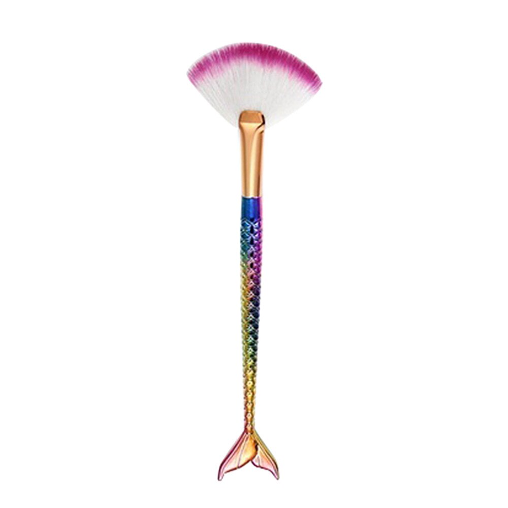 4*4*20 Cm 1 Pcs Fony Make Up Fan Blush Borstels Cosmetische Concealer Mermaid Borstel Maquiagem Borstels tool