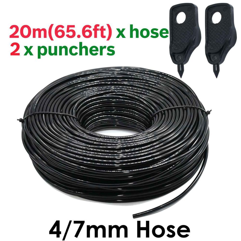 5M-35M Druppelsysteem Diy Automatische Watering Tuinslang 1/4 ''Micro Drip Bewatering Kits 4/7 Mm Verstelbare Drippers: KSL01-007-20M
