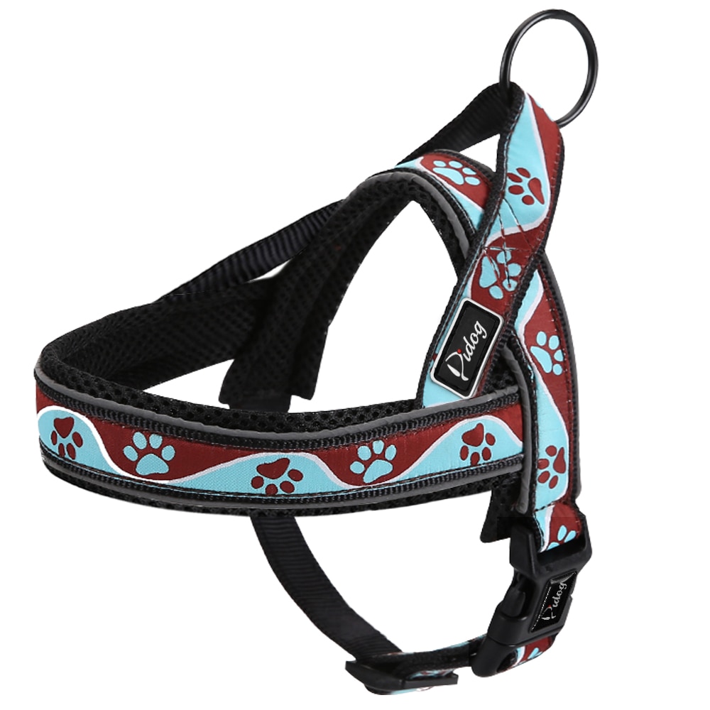 Reflective Dog Harness Adjustable Outdoor Training Dogs Harnesses with Handle Quick Fit For Medium Large Pets Cats Pitbull