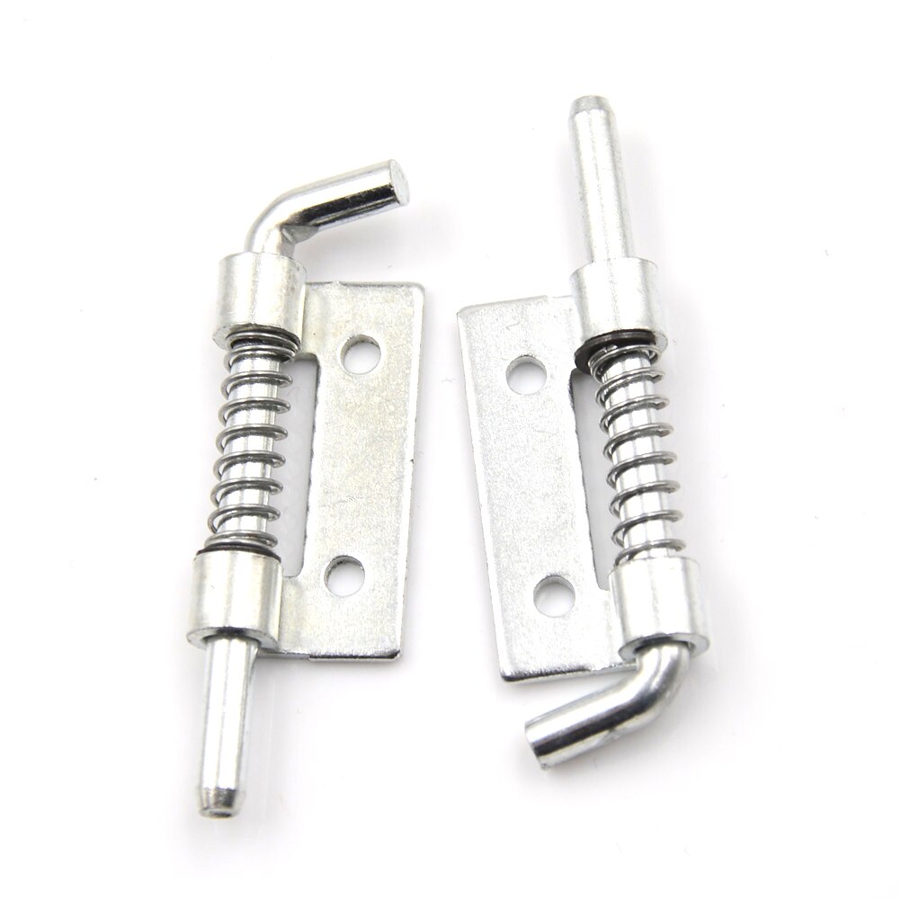 5 stk fjederbelastet metal sikkerhedsspærre boltlås sølvfarvet fjederlåse dørkabinet hængsler hardware 5.3 x 1.7cm