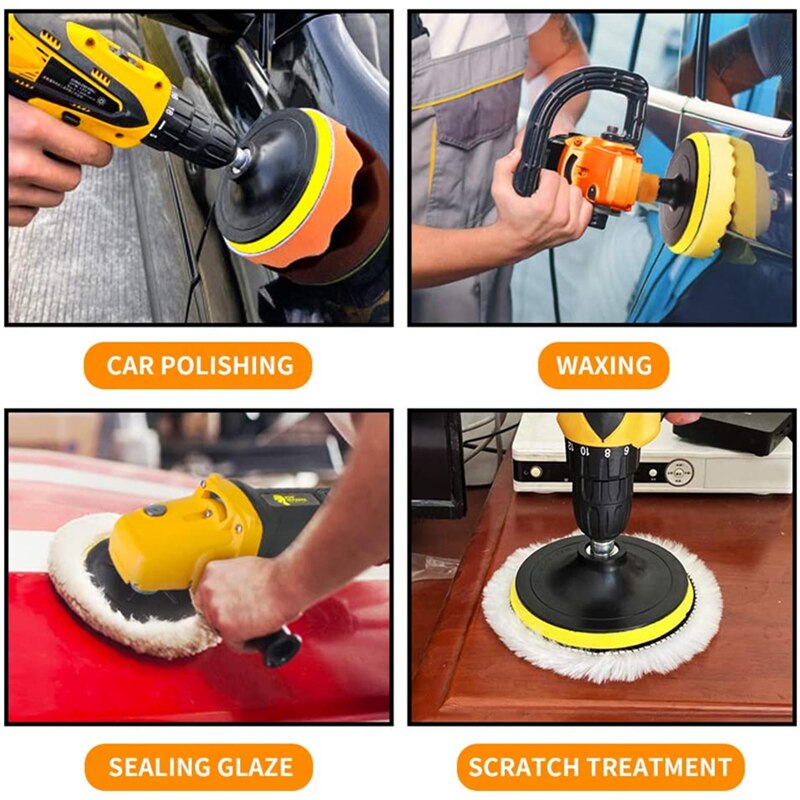 Auto Polieren Schwamm Pads Bausatz Schaum Pad Puffer Bausatz Polieren Maschine Wachs Pads für Auto Motorrad Motor- fahrzeug Entfernt Kratzer