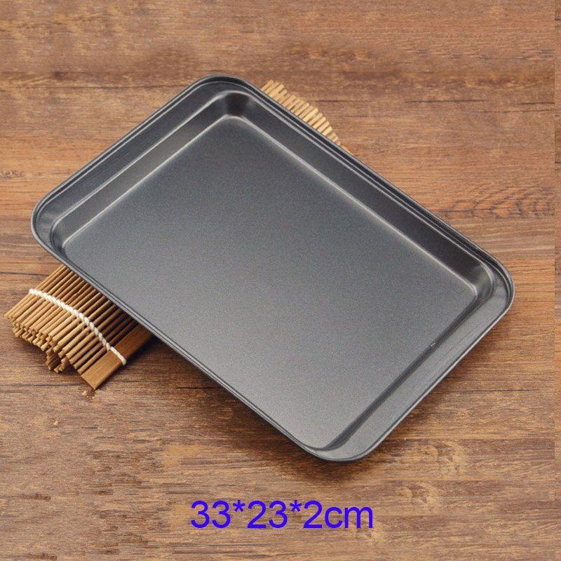 Rectangular Non-stick Bread Cake Baking Diy Oven Tray Baking Baking Rectangular Black Baking Tray Tray: B